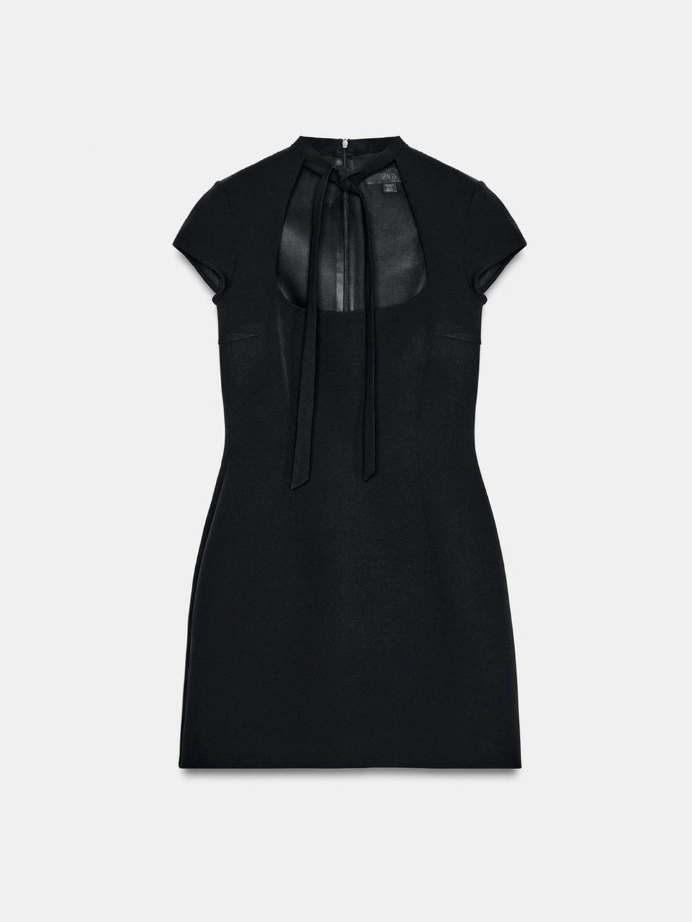 NWT ZARA TIED SHORT DRESS BLACK SIZE M